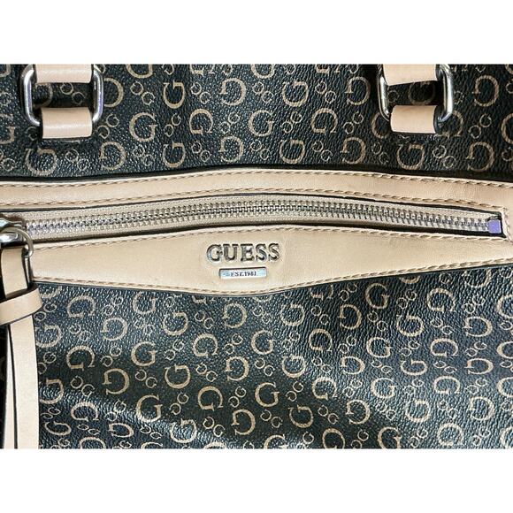 Brown and Tan Guess Tote - Picture 2 of 9